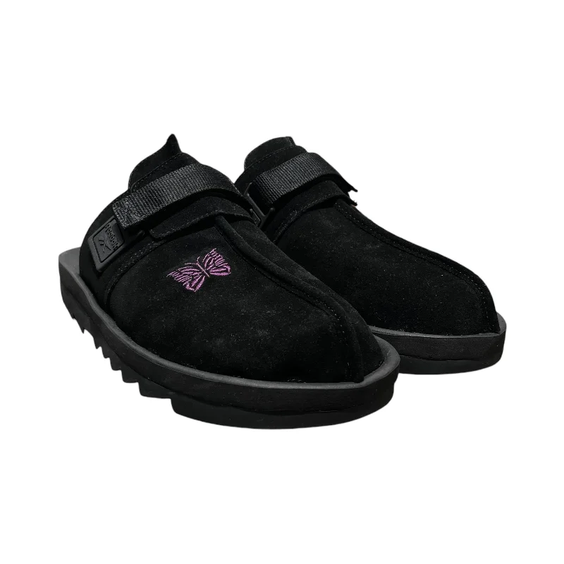 Comfortable Casual Sandals Reebok/Needles/Sandals/US 13/Suede/BLK/BEATNIK