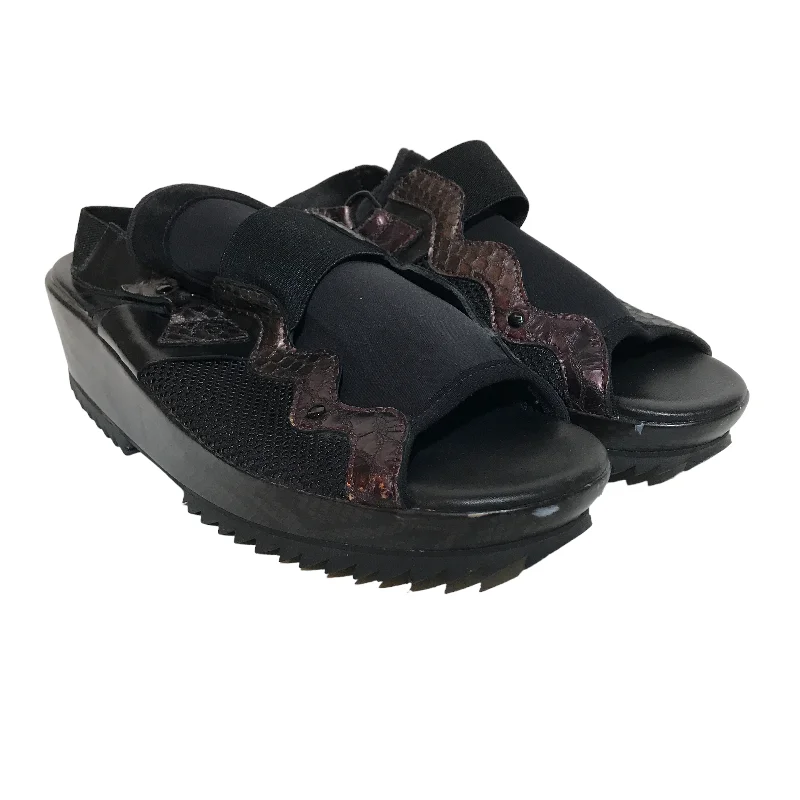 Comfortable Sports Sneakers Y-3/Sandals/US 9.5/Animal Pattern/Leather/BLK