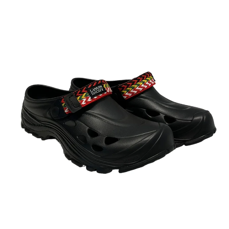 Designer Flats For Sale suicoke/LANVIN/Sandals/US 9/BLK/RED CHEVRON STRAP