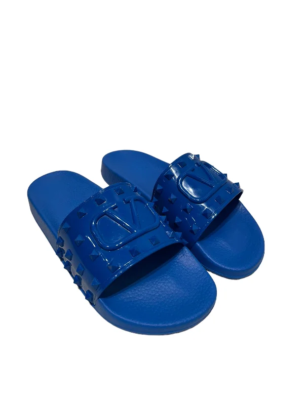 Trendy Flip Flops For Sale VALENTINO GARAVANI/Sandals/EU 42/BLU/STUD SLIDE