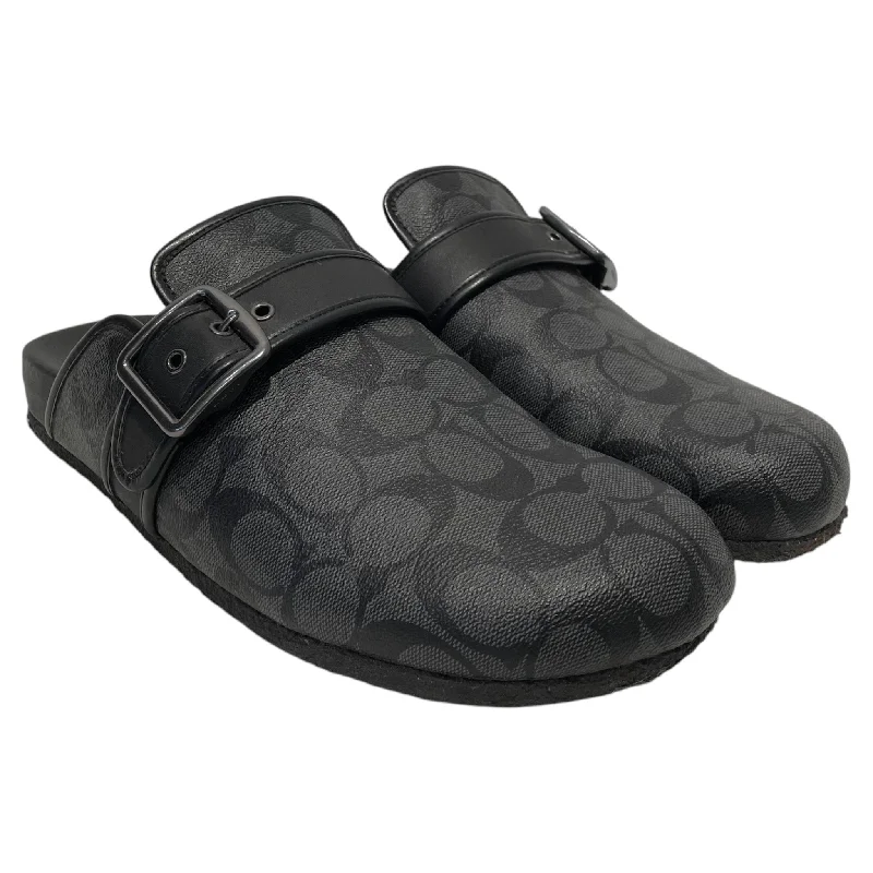Sporty Hiking Shoes COACH/Sandals/US 10.5/Monogram/Leather/BLK/