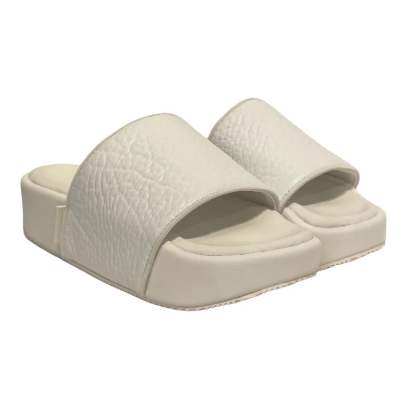 Designer Sports Shoes adidasxYohji Yamamoto(Y-3)/Sandals/US 5/Leather/WHT/Y-3 SLIDES Designer Sports Shoes adidasxYohji Yamamoto(Y-3)/Sandals/US 5/Leather/WHT/Y-3 SLIDES