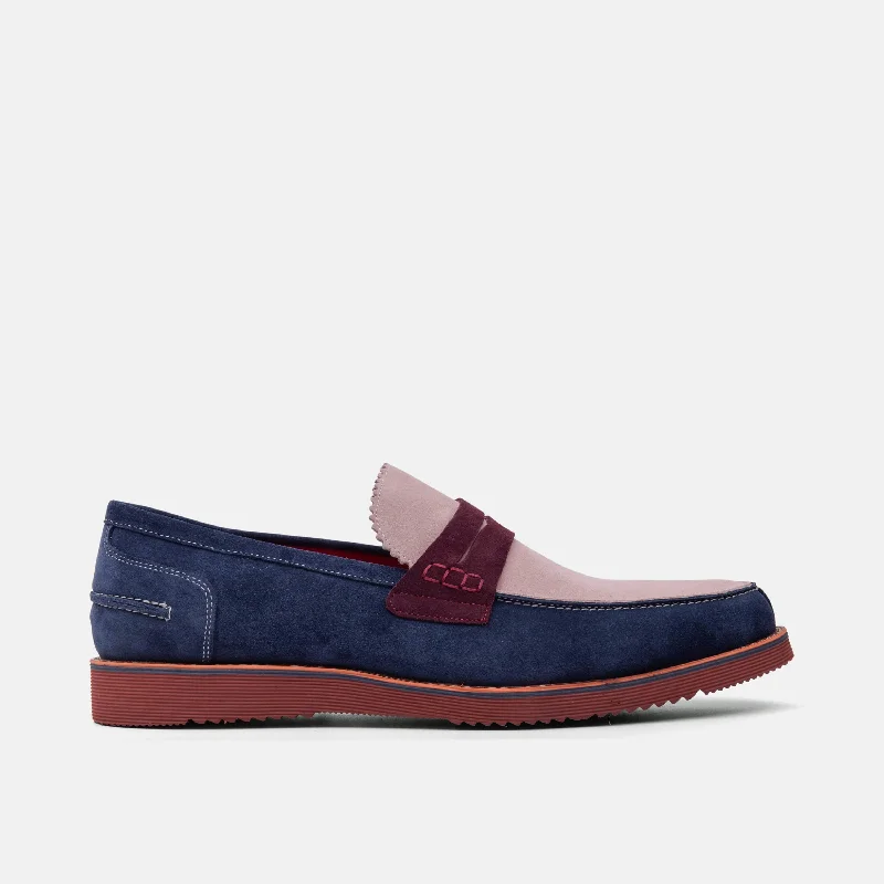 Trendy Flip Flops For Sale Abe Blue Earth Suede Penny Loafers