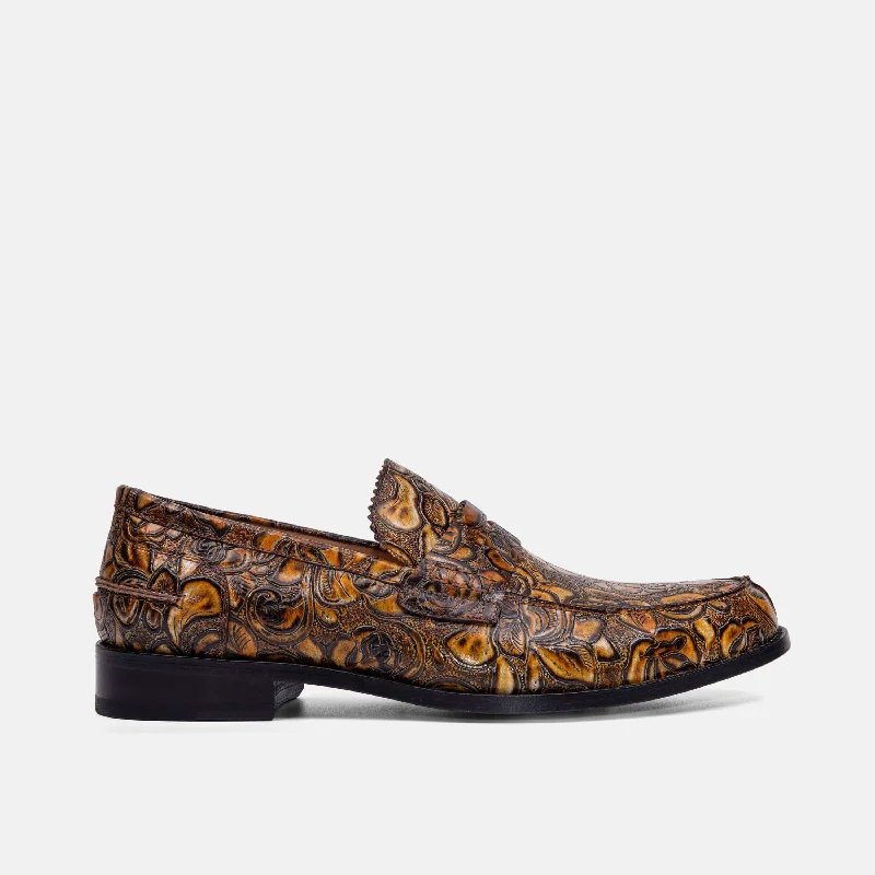 Comfortable Hiking Footwear For Sale Abe Goldenrod Leather Penny Loafers