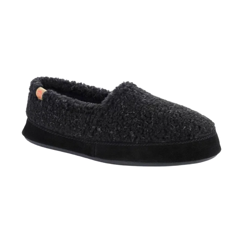 Comfortable Casual Shoes Acorn Men's Moc Slippers - Black Berber