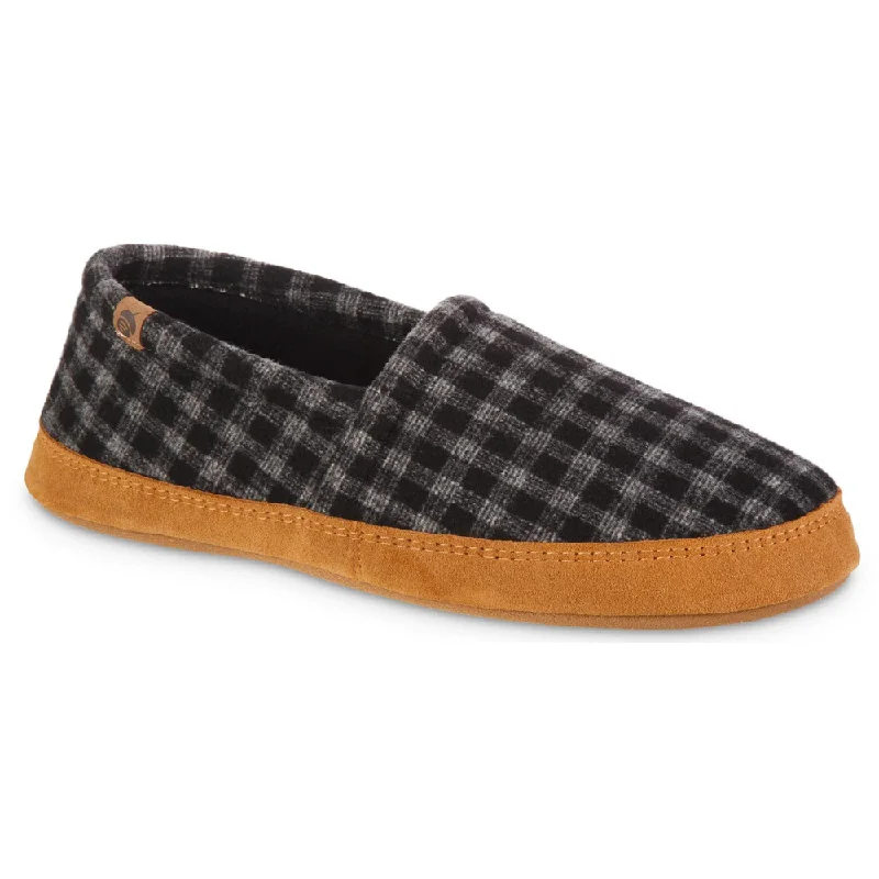 Formal Leather Shoes Acorn Moc-M Black Plaid Moccasin (Men's)