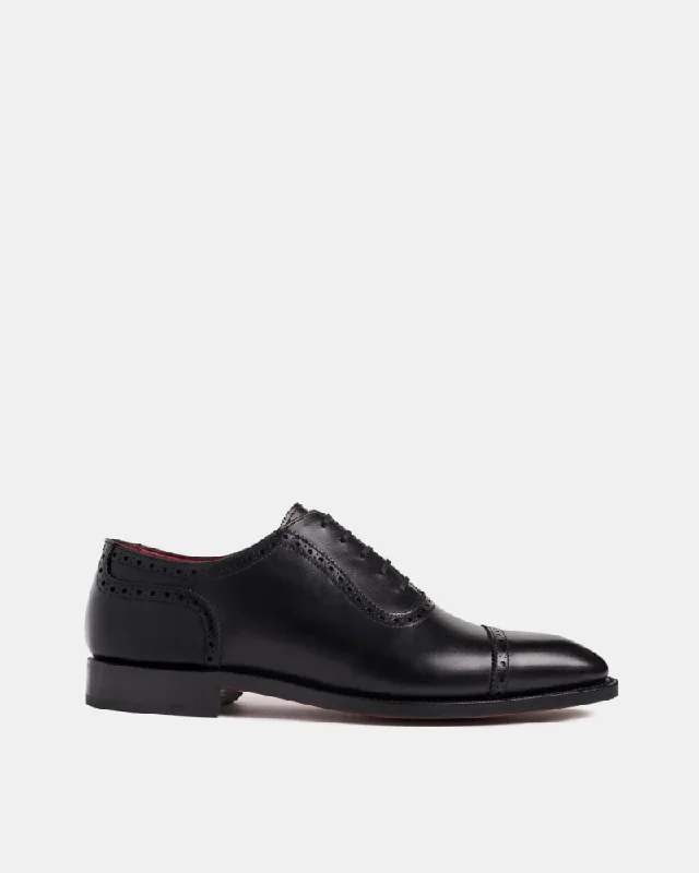 Comfortable Leather Footwear For Sale Black Brogue Oxford Dress Shoe