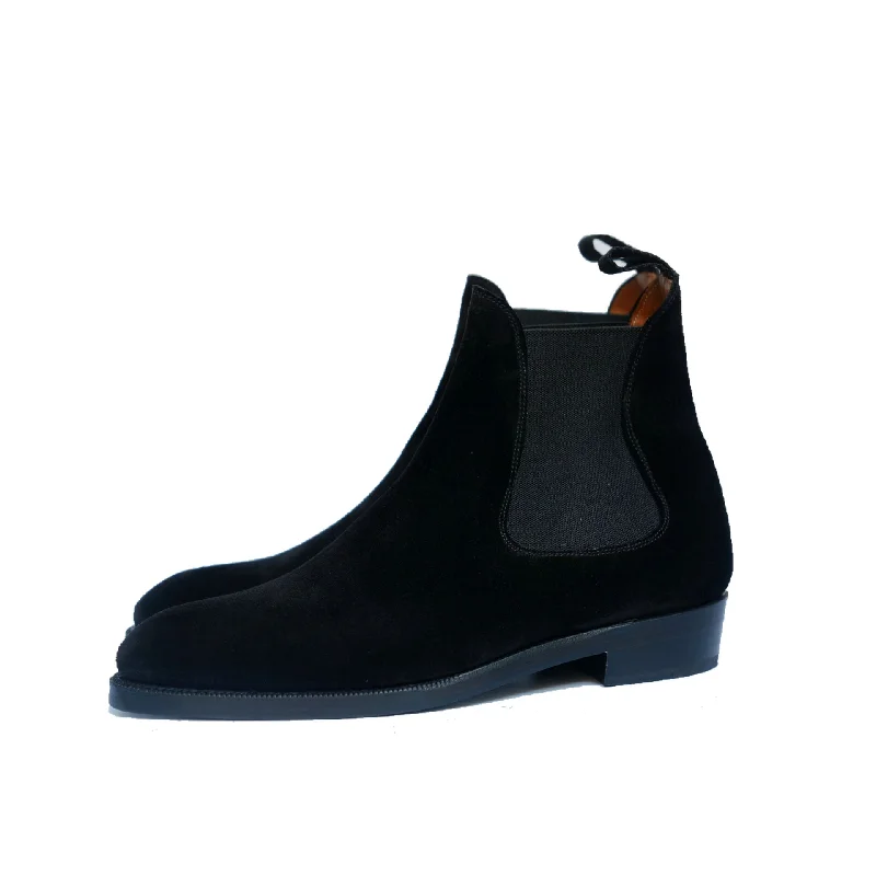 Comfortable Platform Shoes Alki - Black Suede