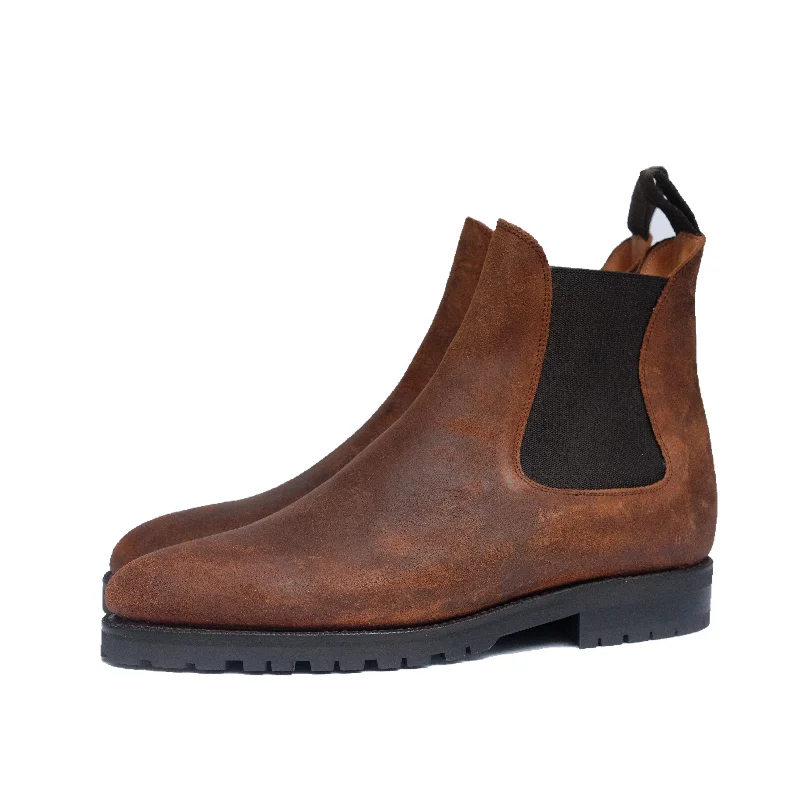 Stylish Work Sneakers Alki - Brown Waxy Commander