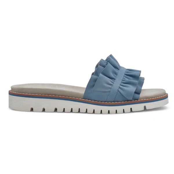 Durable Running Sandals Keyes Women's Ruffle Slide Sandal