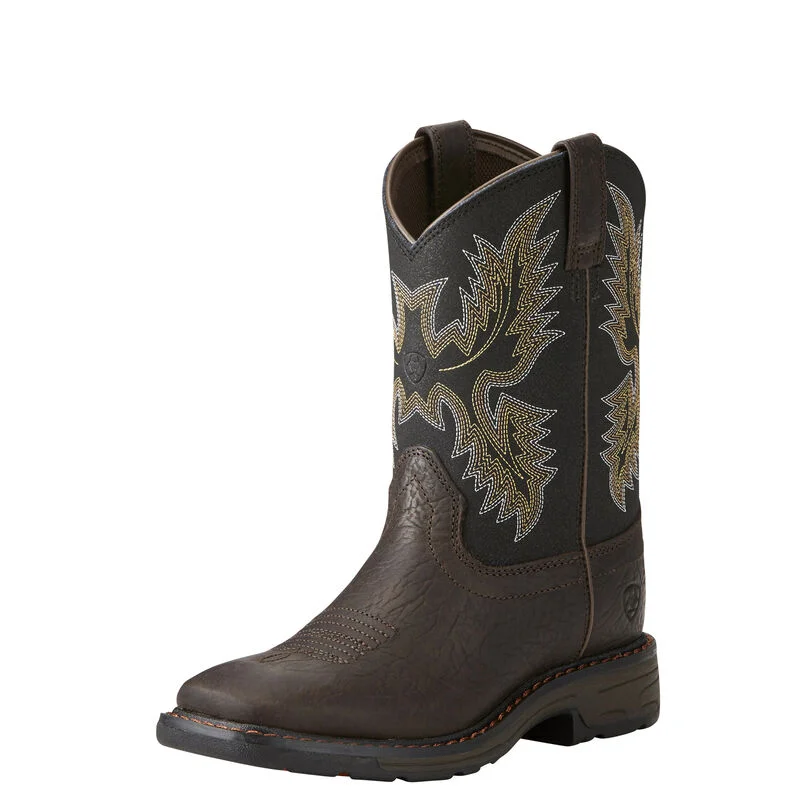 Comfortable Snow Boots For Hiking Ariat Kid's WorkHog Wide Square Toe Boot