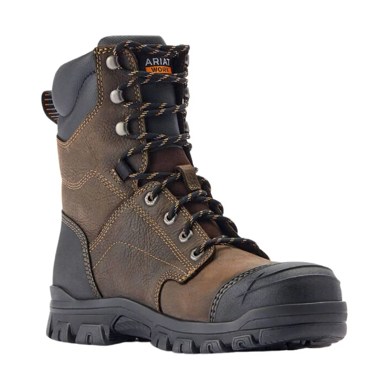 Lightweight Running Shoes Ariat Men's Treadfast 8 Inch Waterproof Steel Toe Work Boot - Dark Brown