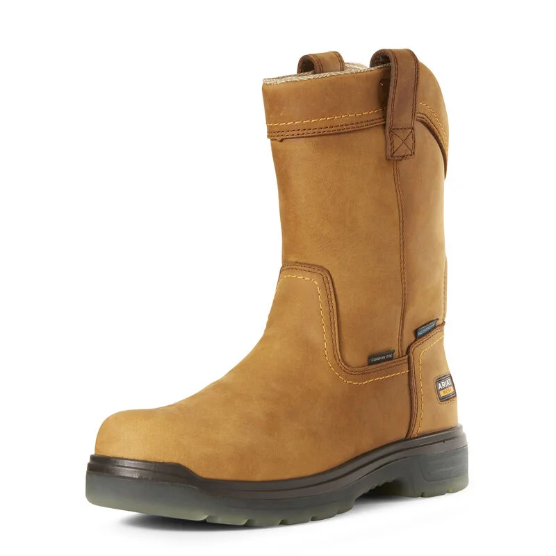 Durable Hiking Footwear For Sale Ariat Men's Turbo Pull-On Waterproof Carbon Toe Work Boot