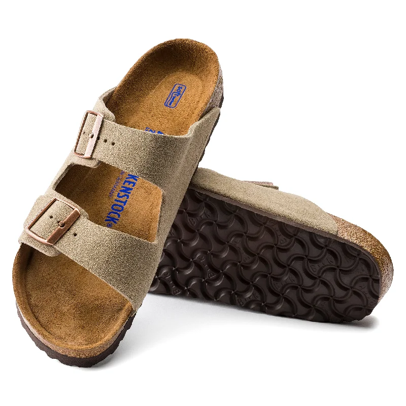 Durable Hiking Boots Birkenstock Arizona Soft Footbed Suede Leather Color: Taupe
