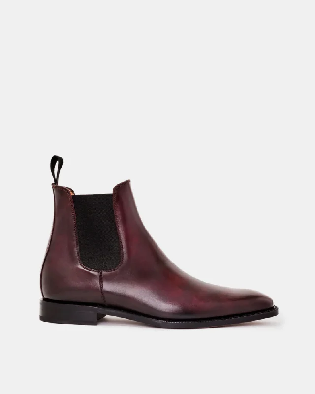 Slip-On Winter Shoes Museum Oxblood Leather Chelsea Boot