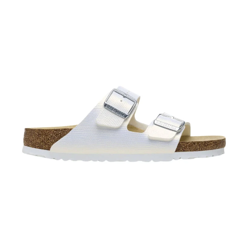 Comfortable Running Sneakers For Hiking Birkenstock Arizona Birko Flor Embossed Sandal - Shiny White Comfortable Running Sneakers For Hiking Birkenstock Arizona Birko Flor Embossed Sandal - Shiny White
