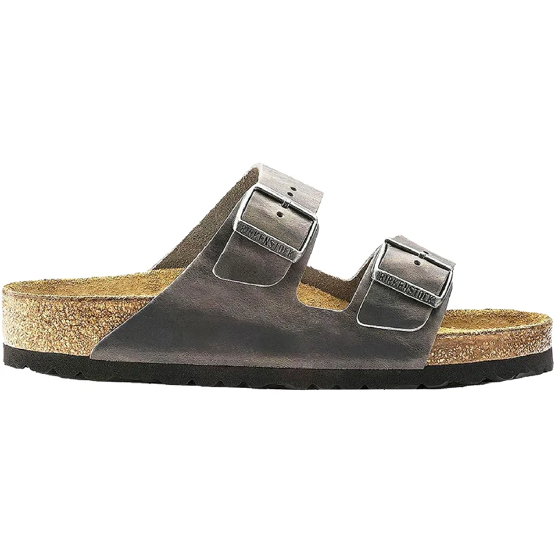 Comfortable Sports Boots Online Unisex Birkenstock Arizona Soft Footbed Iron Oiled Leather