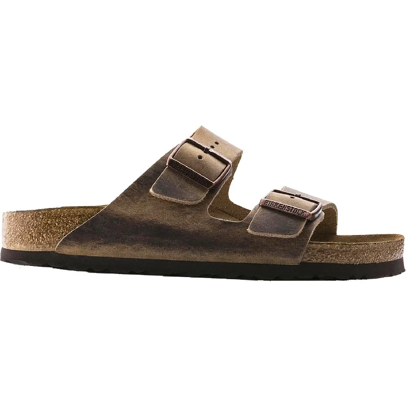 Elegant Wedding Shoes Unisex Birkenstock Arizona Soft Footbed Tobacco Oiled Leather