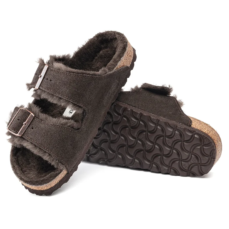 Comfortable Athletic Shoes Birkenstock Arizona Shearling Suede Leather Color: Mocha (MEDIUM/NARROW WIDTH) Comfortable Athletic Shoes Birkenstock Arizona Shearling Suede Leather Color: Mocha (MEDIUM/NARROW WIDTH)