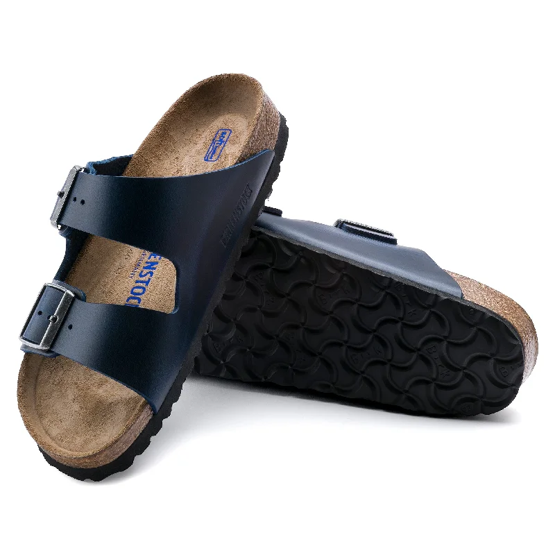 Elegant Wedding Shoes Birkenstock Arizona Soft Footbed Oiled Leather Color: Blue