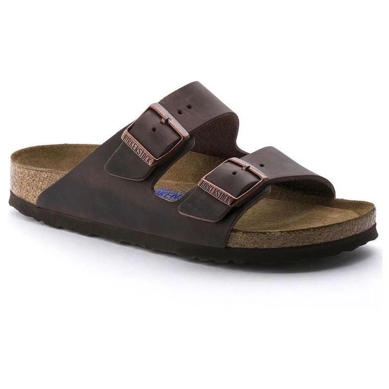Stylish Work Sandals Birkenstock Arizona Soft Footbed - Habana Oiled Leather