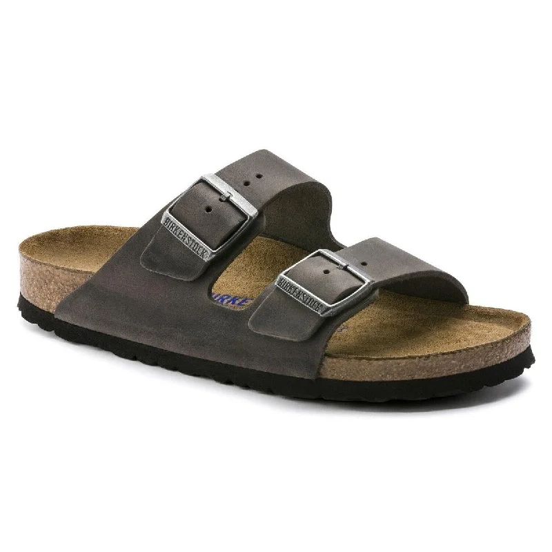 Classic Hiking Boots Birkenstock Arizona Soft Footbed - Iron Oiled Leather