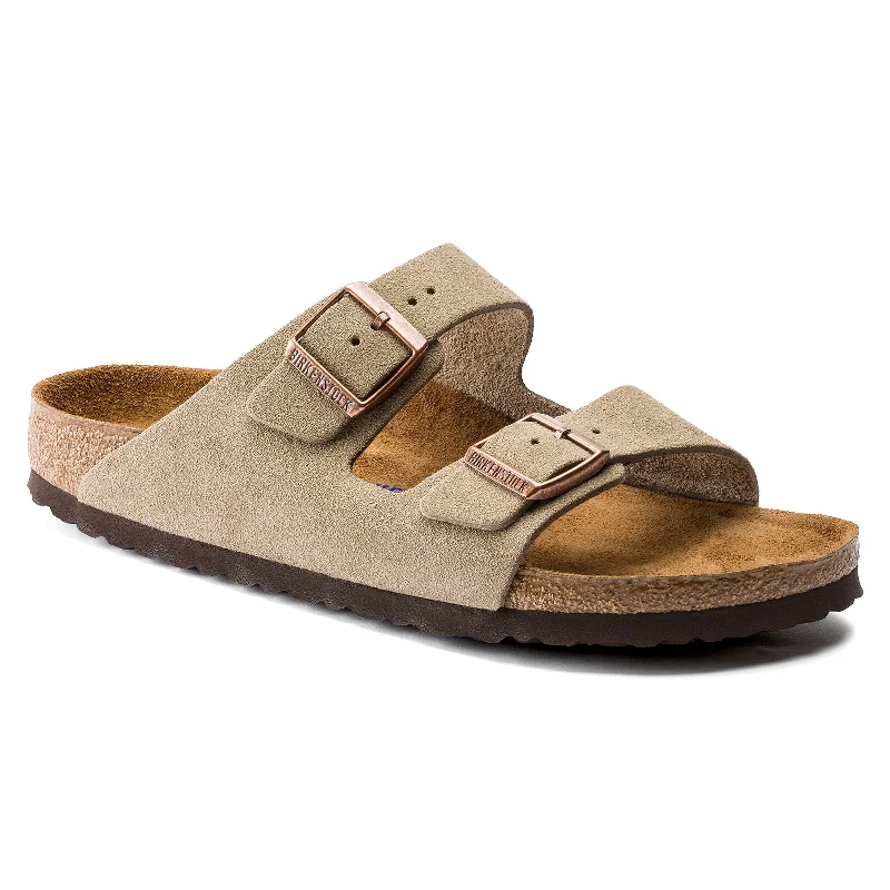 Comfortable Boots For Hiking BIRKENSTOCK ARIZONA SOFT FOOTBED TAUPE SUEDE