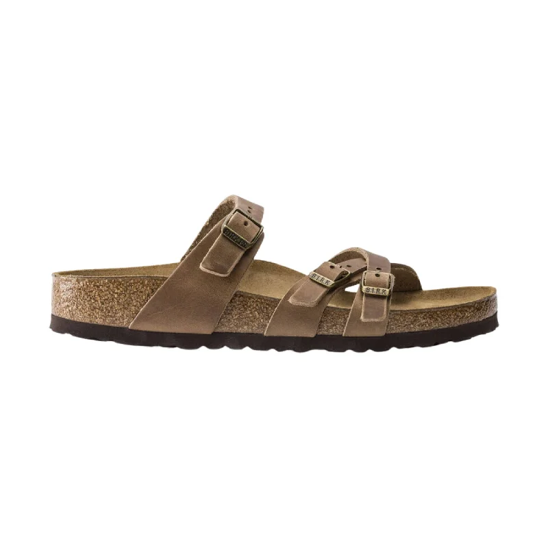 Casual Hiking Footwear Birkenstock Franca Sandal - Oiled Leather Tobacco