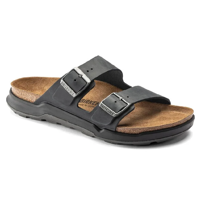 Slip-On Sneakers Collection Birkenstock Men's Arizona Rugged - Black Oiled Leather