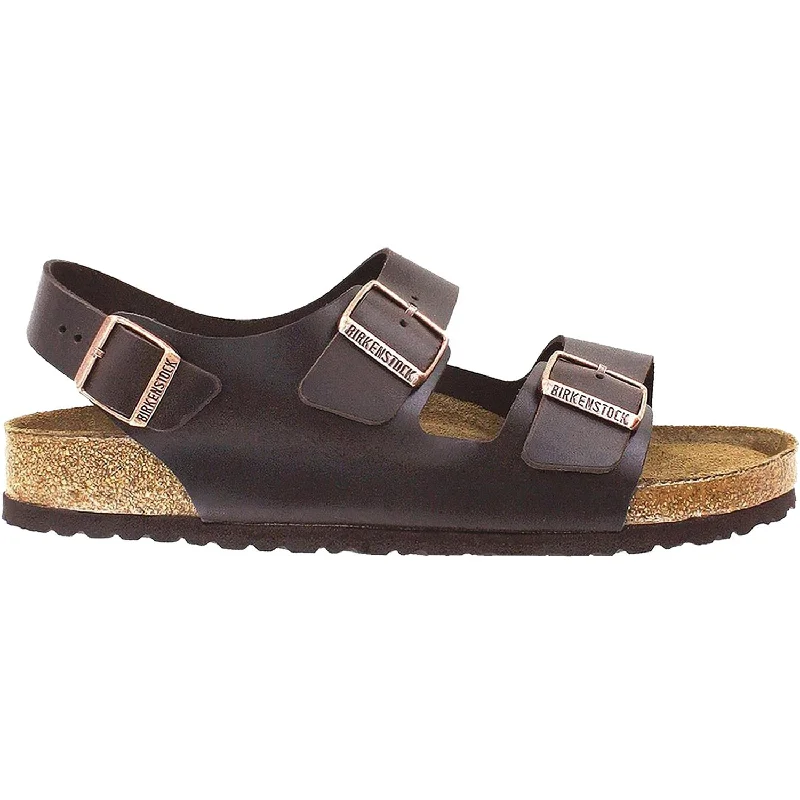 Comfortable Flip Flops For Hiking Unisex Birkenstock Milano Soft Footbed Brown Amalfi Leather Comfortable Flip Flops For Hiking Unisex Birkenstock Milano Soft Footbed Brown Amalfi Leather