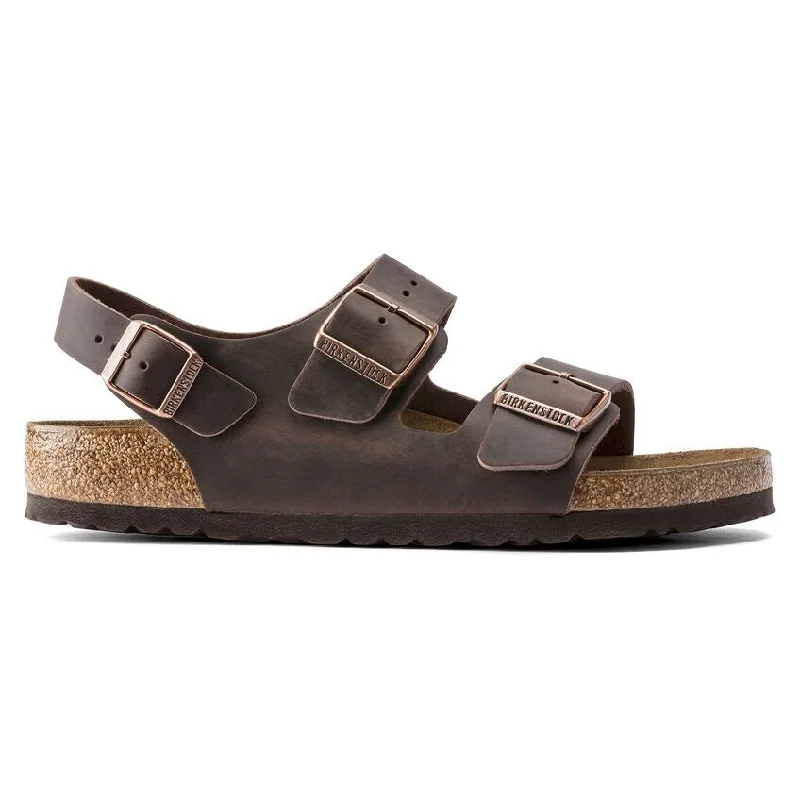 Sporty High Heels Birkenstock Milano - Habana Oiled Leather