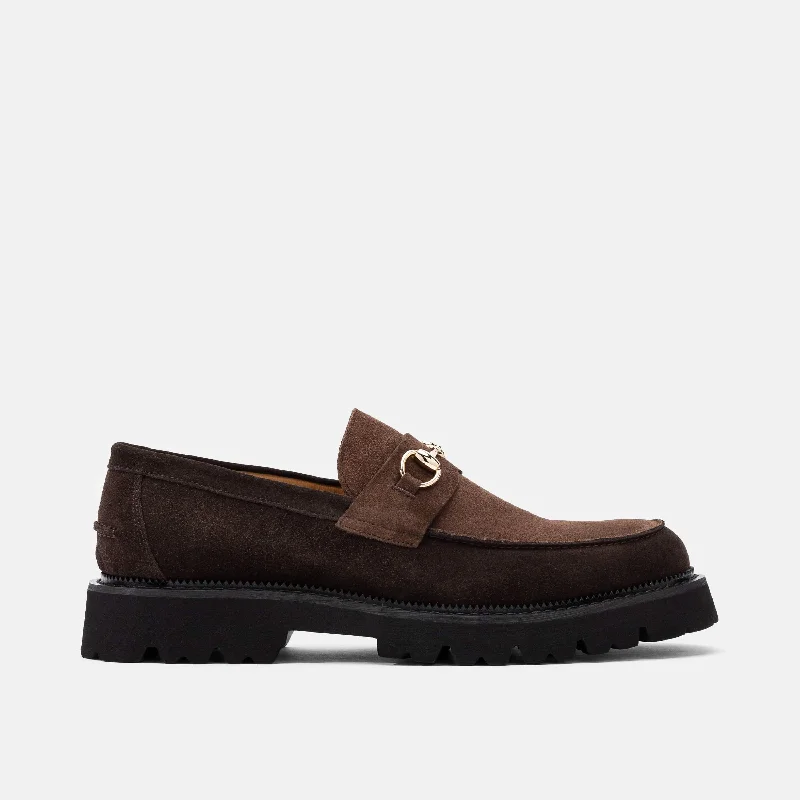 Fashionable Work Sneakers Blake Triple Brown Suede Lug Bit Loafers