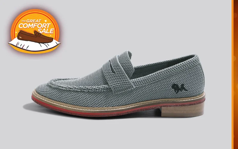 Trendy High Heels For Sale Block Heel Loafers : Grey