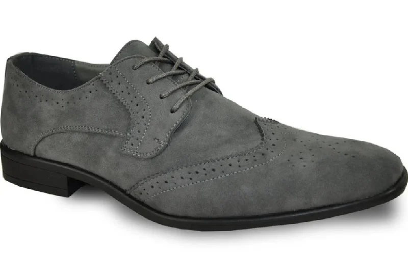 Trendy Lace-Up Boots Bravo King-3 Faux Suede Wingtip Oxford