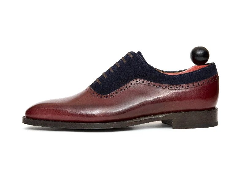 Comfortable Running Shoes For Sale Broadmoor - MTO - Burgundy Calf / Dark Blue Suede - LPB Last - Single Leather Sole Comfortable Running Shoes For Sale Broadmoor - MTO - Burgundy Calf / Dark Blue Suede - LPB Last - Single Leather Sole