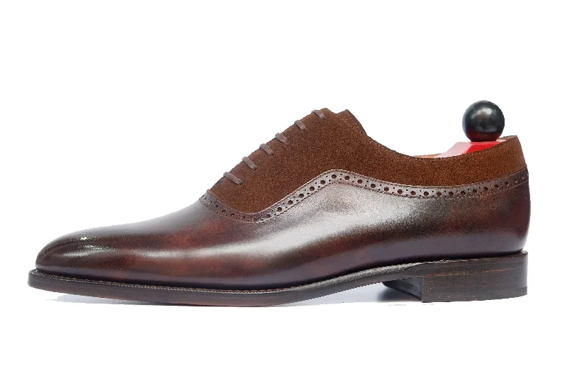 Trendy Sports Shoes For Sale Broadmoor - MTO - Dark Brown Museum Calf / Dark Brown Suede - TMG Last - Single Leather Sole