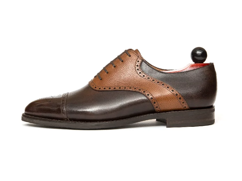 Comfortable Hiking Sandals Online Sale Burien - MTO - Dark Brown Museum Calf / Tan Soft Grain - TMG Last - City Rubber Sole Comfortable Hiking Sandals Online Sale Burien - MTO - Dark Brown Museum Calf / Tan Soft Grain - TMG Last - City Rubber Sole
