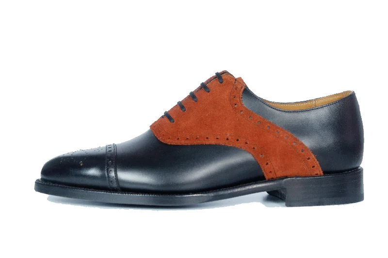 Trendy Hiking Sneakers For Sale Burien - MTO - Black Calf / Rust Suede - TMG Last - Single Leather Sole Trendy Hiking Sneakers For Sale Burien - MTO - Black Calf / Rust Suede - TMG Last - Single Leather Sole