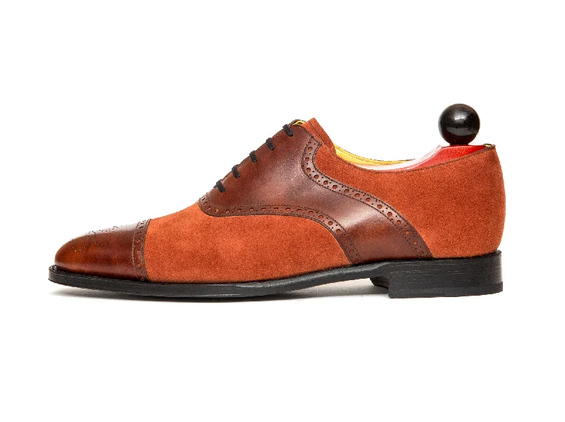 Comfortable Sports Footwear Sale Burien - MTO - Gold Museum Calf / Rust Suede - TMG Last - Single Leather Sole Comfortable Sports Footwear Sale Burien - MTO - Gold Museum Calf / Rust Suede - TMG Last - Single Leather Sole