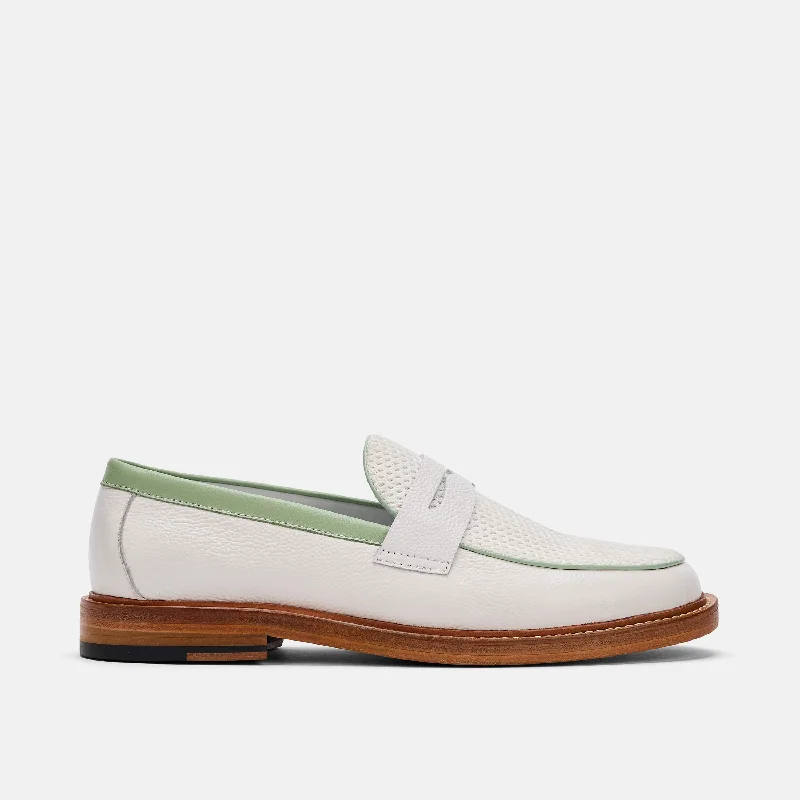 Best Outdoor Running Shoes Calum White Mojito Leather Penny Loafers