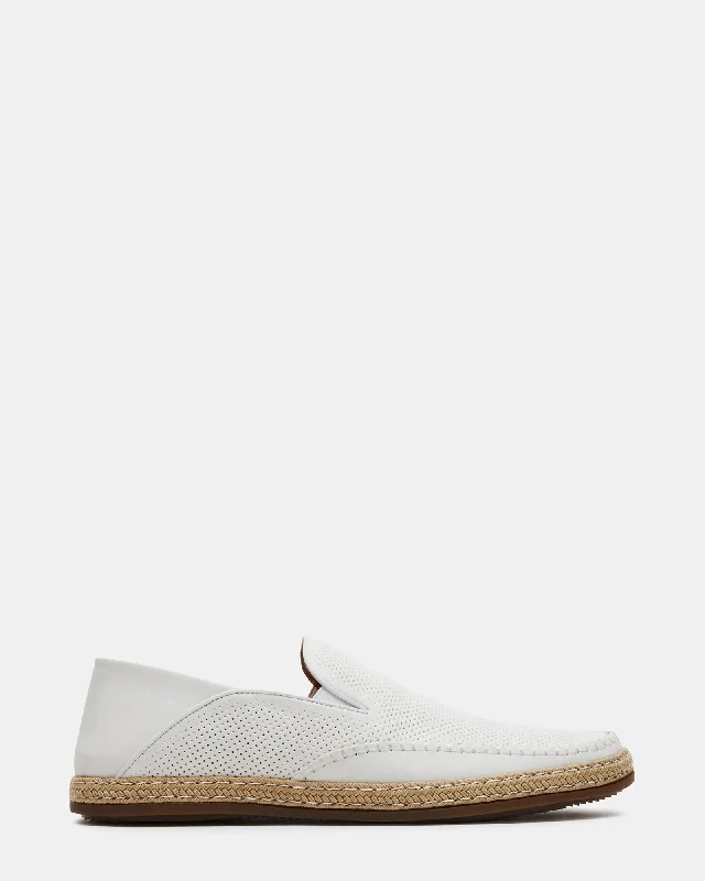 Fashionable Work Boots CAYDENN WHITE LEATHER