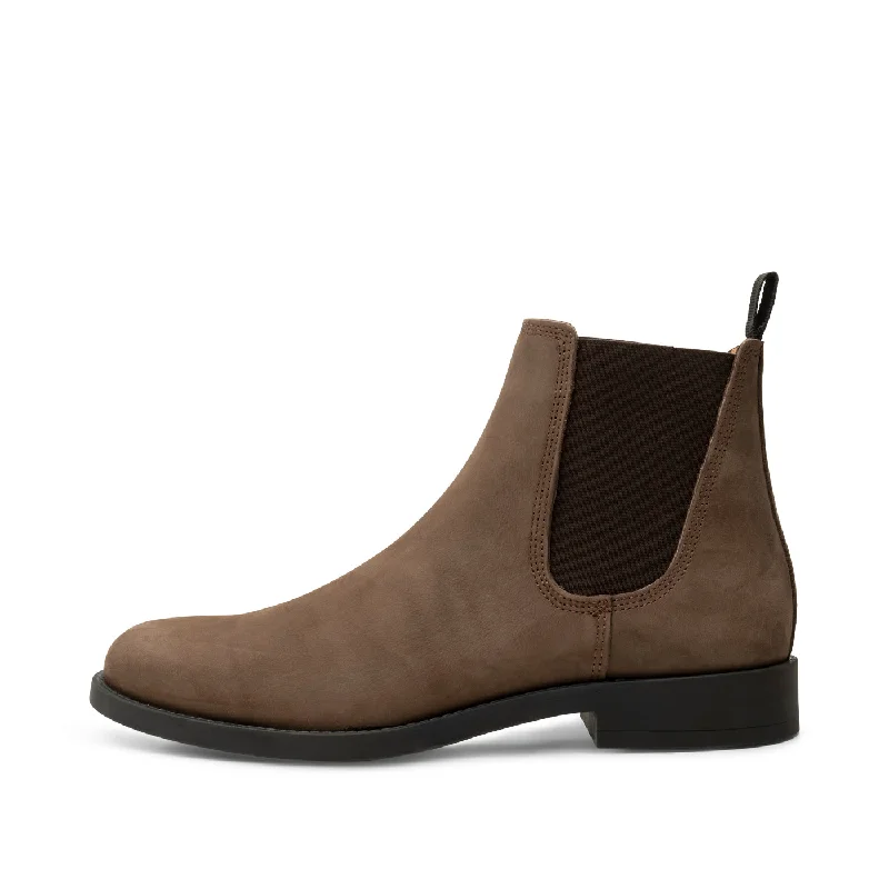 Casual Snow Shoes Charles chelsea boot leather - DARK BROWN
