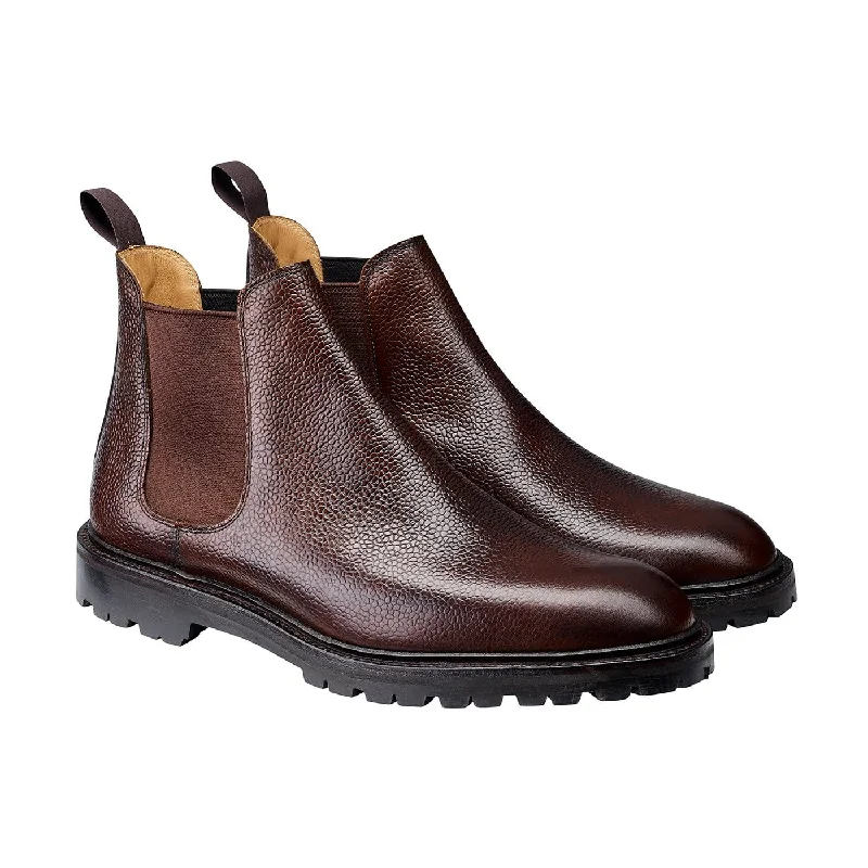 Waterproof Loafers Chelsea 11 Dark Brown Scotch Grain