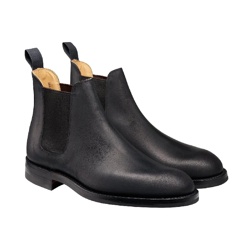 Trendy High Top Sneakers Chelsea 5 Black Rough-Out Suede