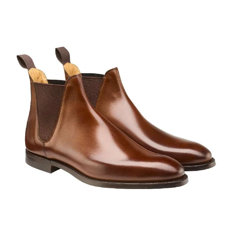 Fashionable Work Boots Chelsea 8 Dark Brown Burnished Calf