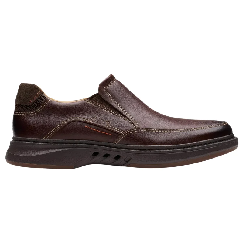 Winter Casual Shoes Clarks Un Briley Step Mahogany Leather Loafer (Men's)