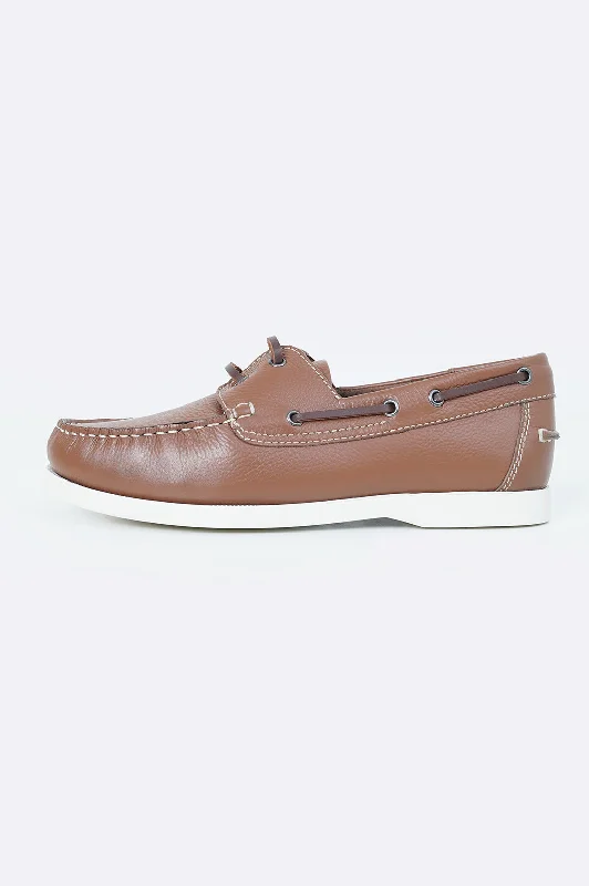 Fashionable Flat Shoes CLASSIC LEATHER BOAT SHOES