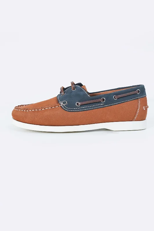 Stylish Work Shoes CONTRAST LEATHER BOAT SHOES
