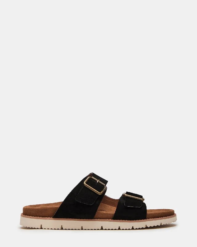 Comfortable Hiking Sandals Online CORBAN BLACK SUEDE