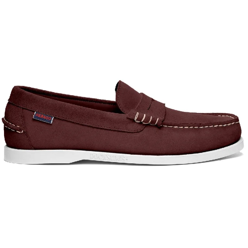 Slip-On Shoes For Men Dan Boat Roughout - Bordeaux & Violet Burnished